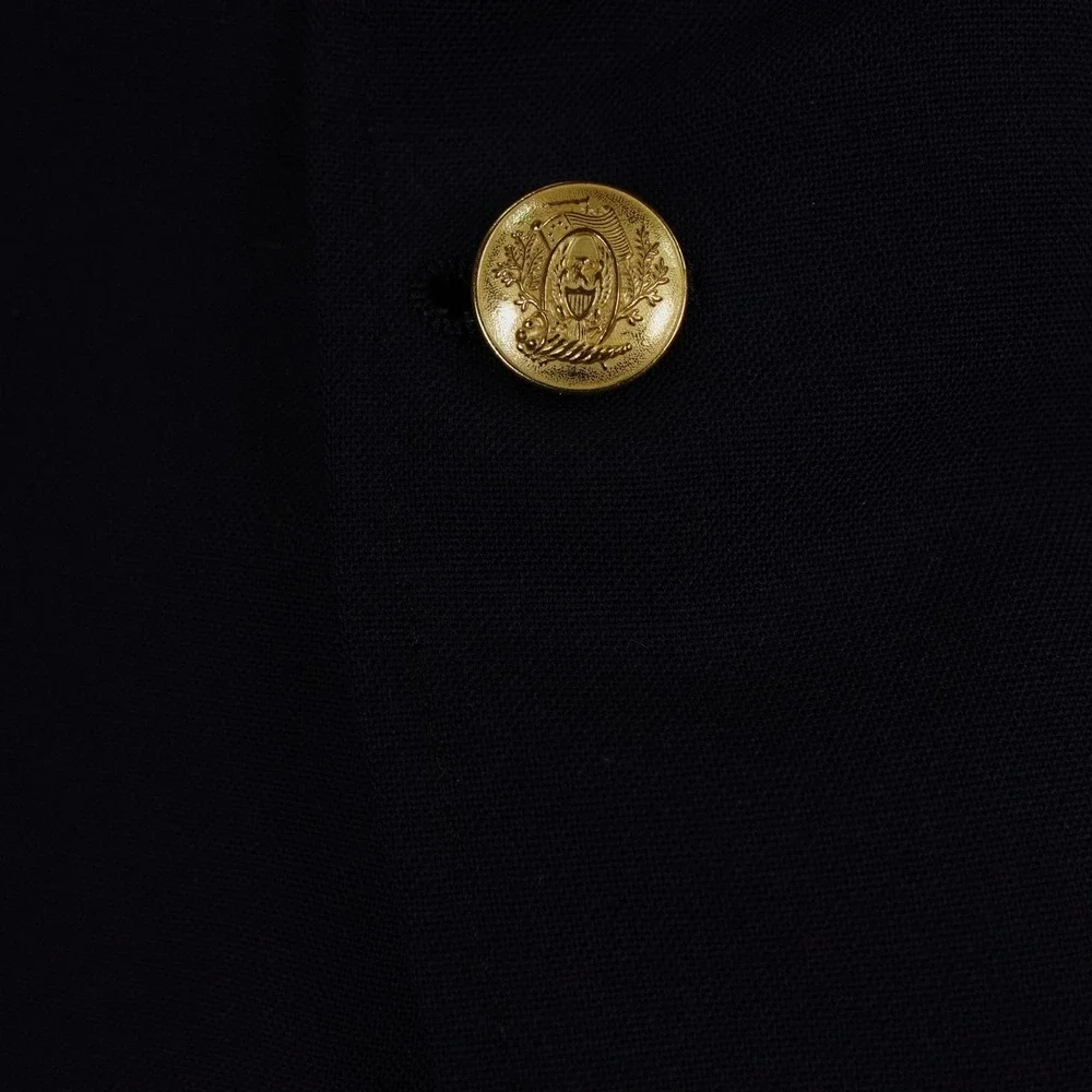 Georgetown University Shop Blazer Men 40R Navy Blue Gold Crest Button USA Made